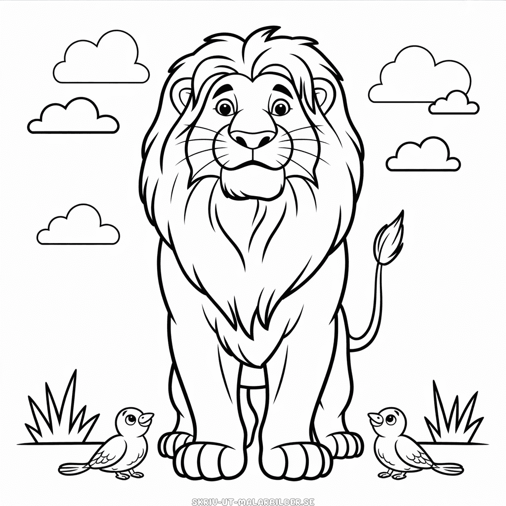 Målarbild Mufasa Lejonkungen