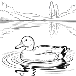 Målarbild Realistisk Anka