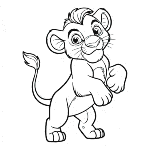 Målarbild Simba Lejonkungen
