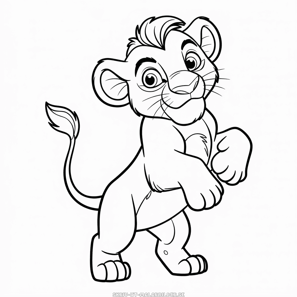 Målarbild Simba Lejonkungen