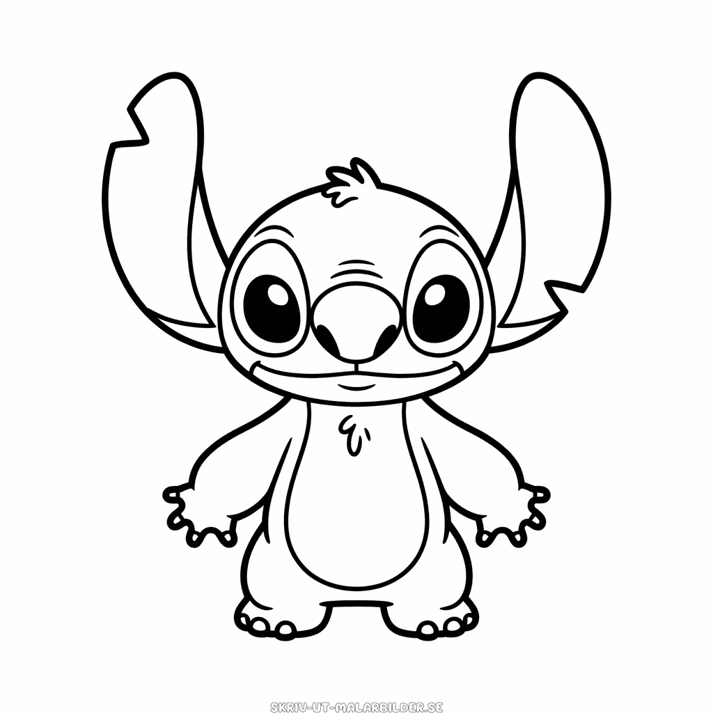 Målarbild Stitch Kontur