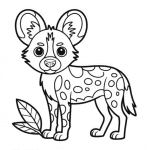 Målarbild Afrikansk Vildhund
