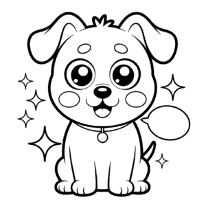 Målarbild Anime Hund