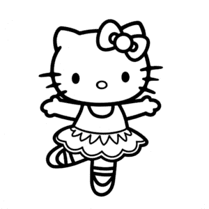 Målarbild Ballerina Hello Kitty