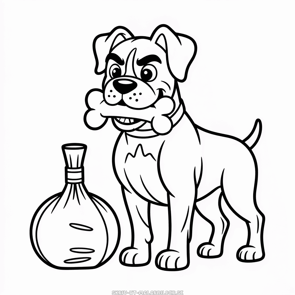 Målarbild Boxerhund