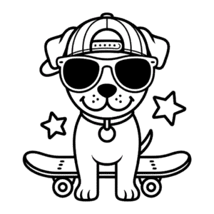 Målarbild Cool Hund