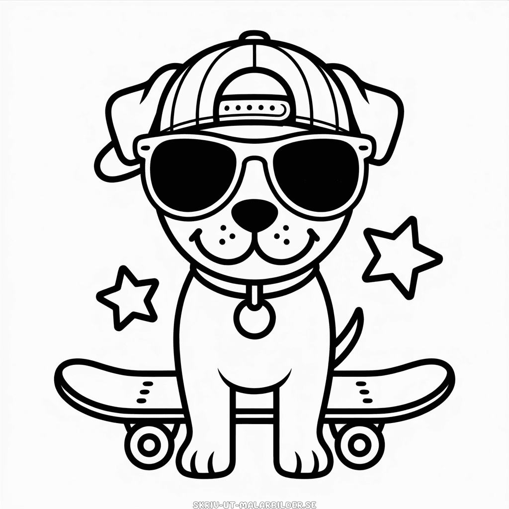 Målarbild Cool Hund