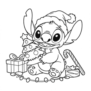 Målarbild Disney Jul Stitch