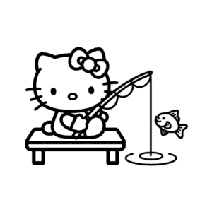 Målarbild Hello Kitty Fiskar