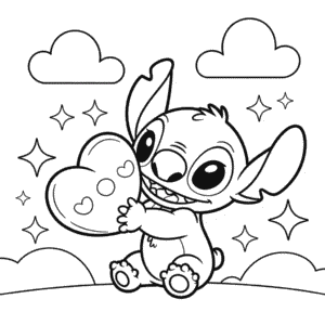 Målarbild Kawaii Stitch