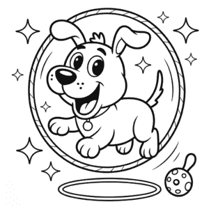 Målarbild Tecknad Hund