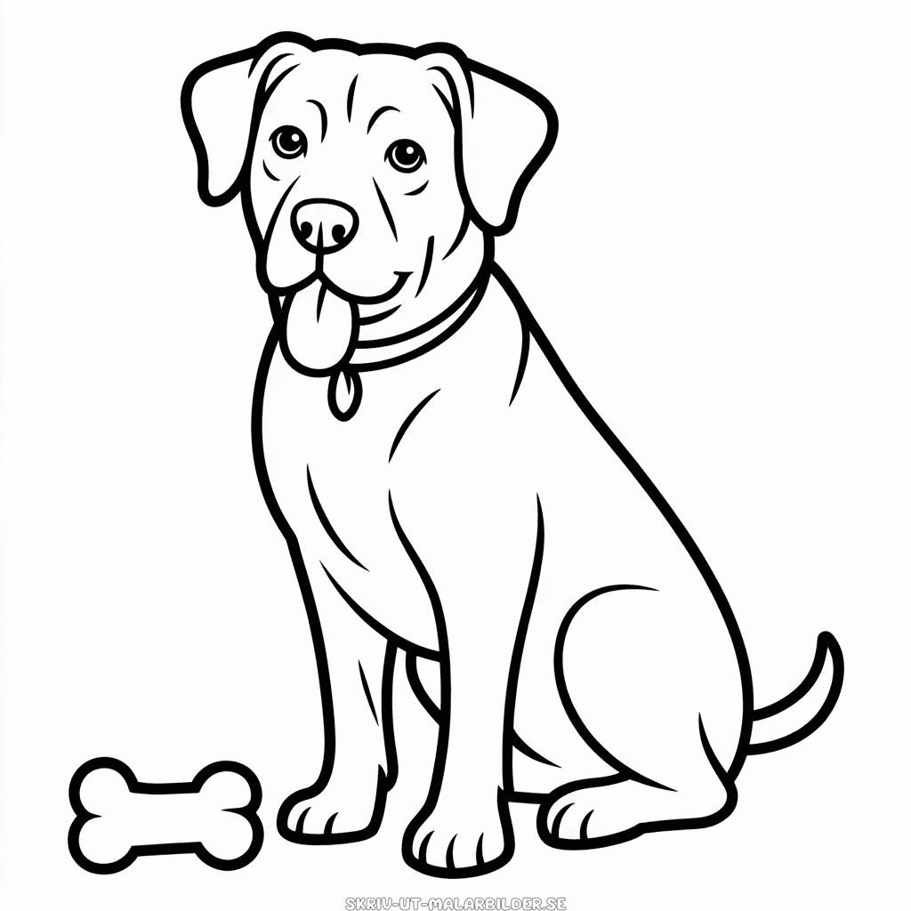 Målarbild Vuxen Hund