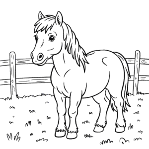 Målarbild Äkta Ponny