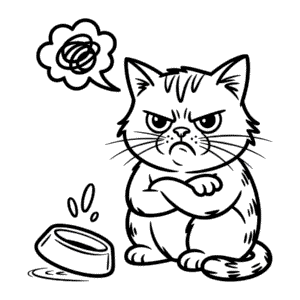 Målarbild Arg Katt