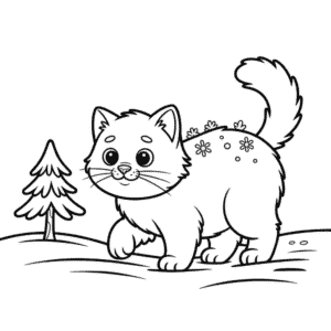 Målarbild Arktisk Katt