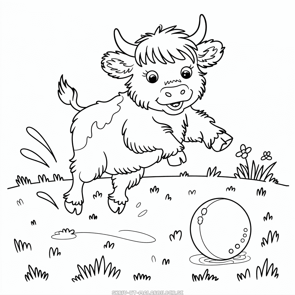 Målarbild Baby Highlandko