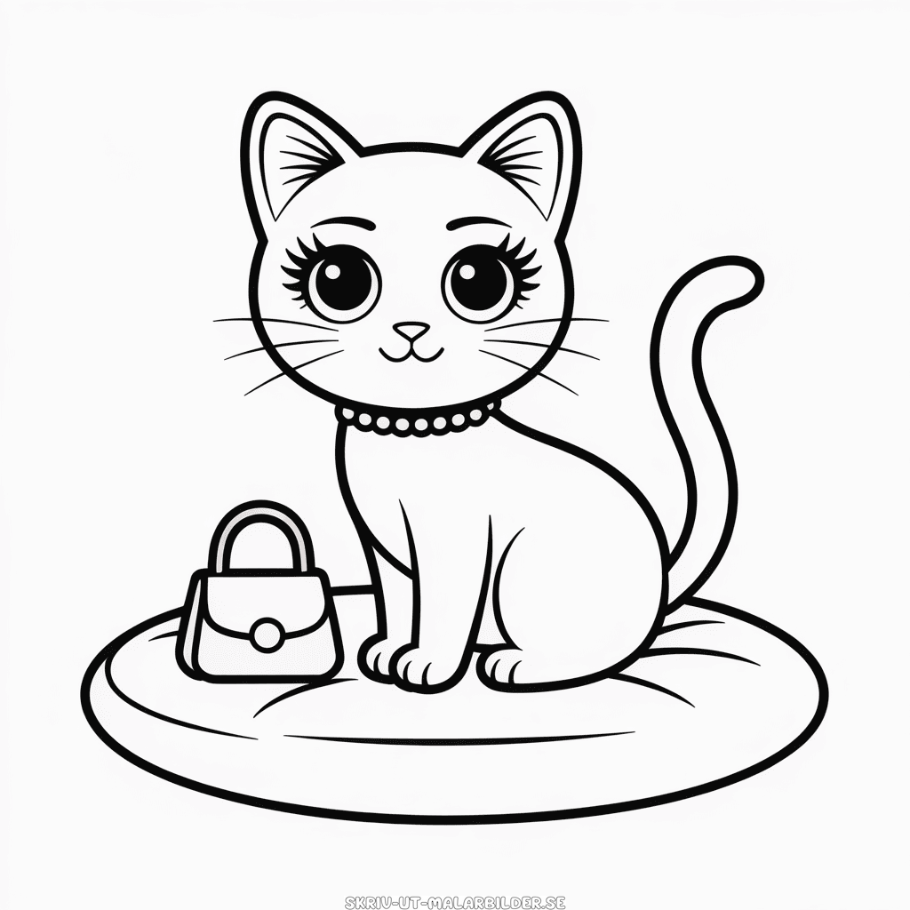 Målarbild Barbie-katt