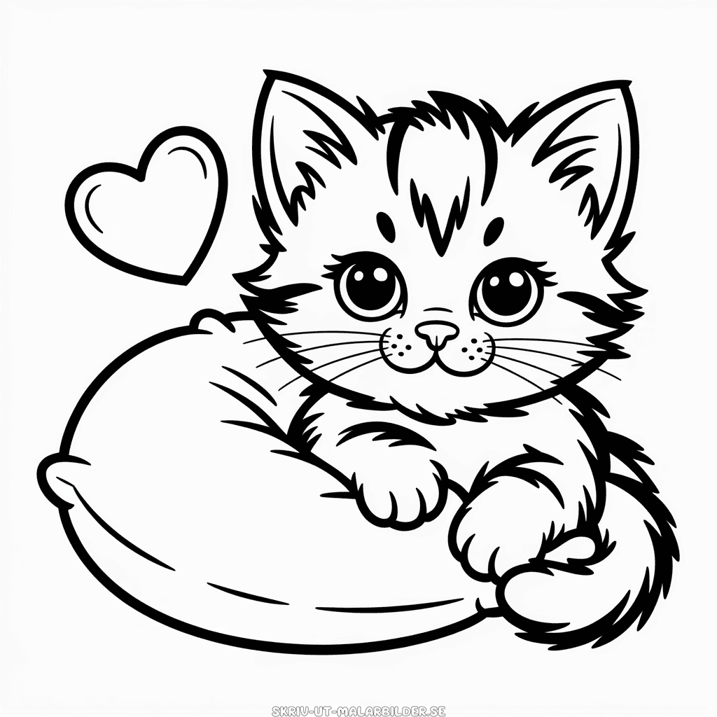 Målarbild Bedårande Katt