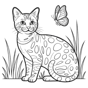 Målarbild Bengalkatt