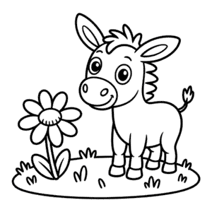 Målarbild Enkel Åsna