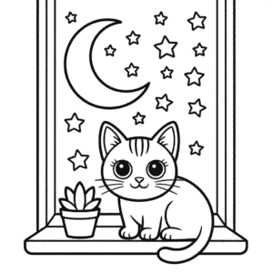 Målarbild Estetisk Katt