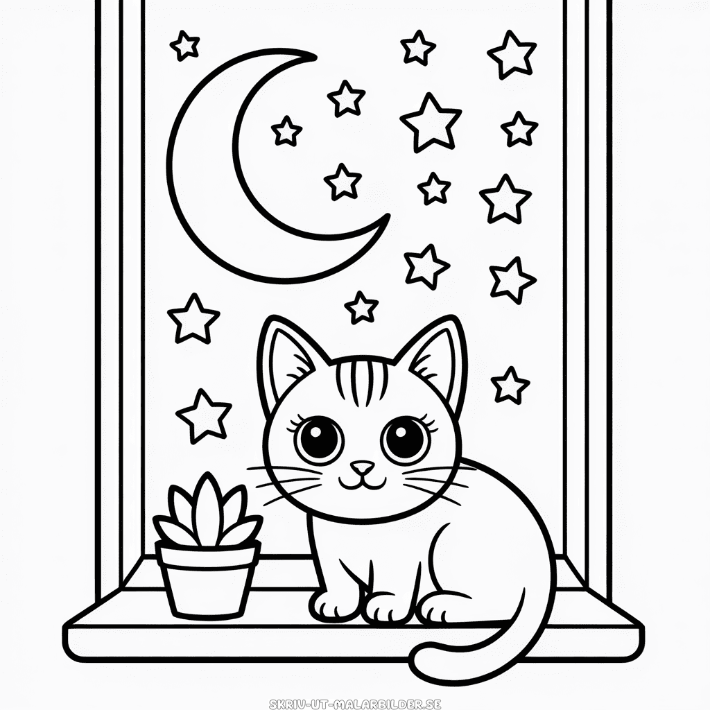Målarbild Estetisk Katt
