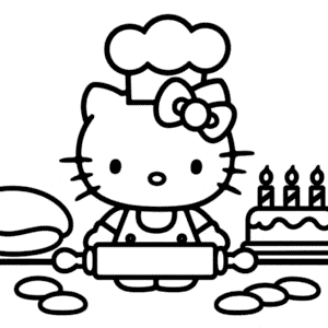 Målarbild Hello Kitty Bakar