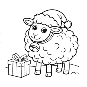 Målarbild Jul Får