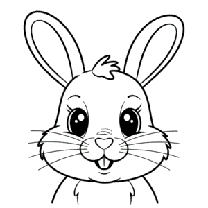 Målarbild Kaninhuvud