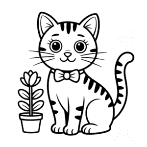 Målarbild Katt Djur