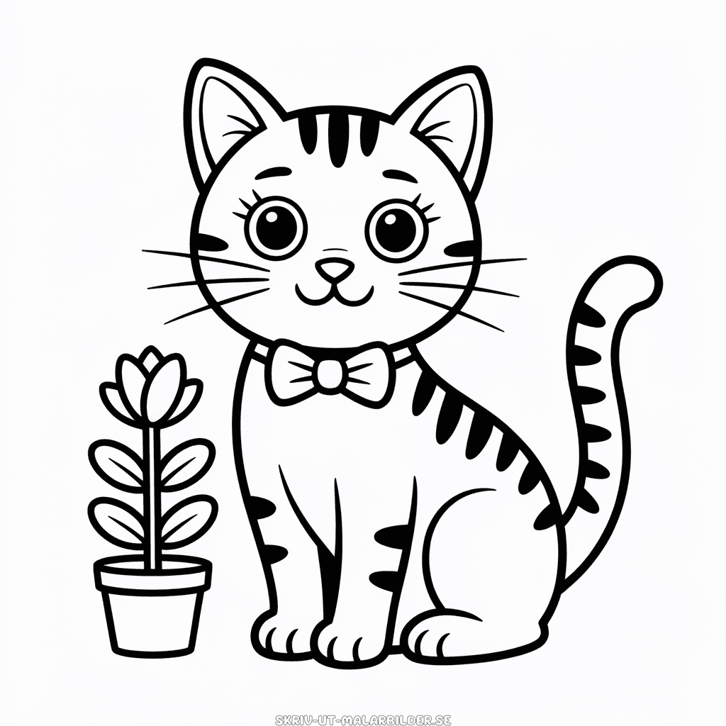 Målarbild Katt Djur