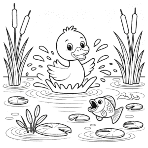 Målarbild Lilla Anka