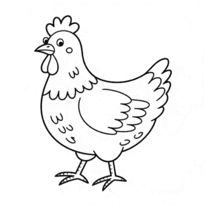 Målarbild Lilla Röda Höna