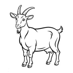 Målarbild Realistisk Get