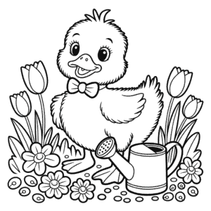 Målarbild Söt Anka