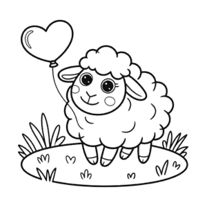 Målarbild Söta Får