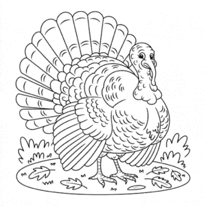 Målarbild Stor Kalkon