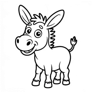 Målarbild Tecknad Åsna