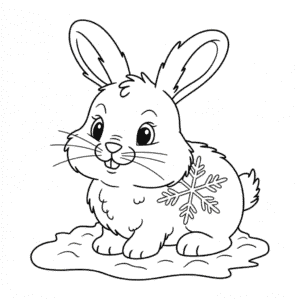 Målarbild Vita Kaninen