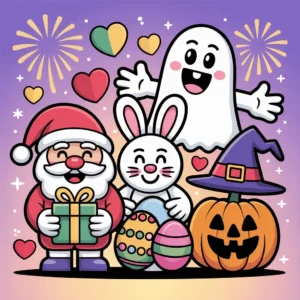 Högtider och Firande Målarbilder