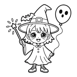 Målarbild Anime Halloween