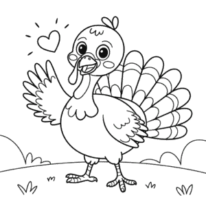 Målarbild Anime Kalkon