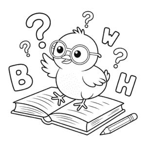 Målarbild Baby Kyckling Lärande