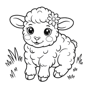 Målarbild Baby Lamm