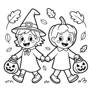 Målarbild Barnens Halloween
