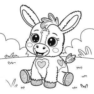 Målarbild Beanie Boo-åsna