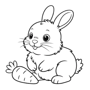Målarbild Bebebunny med Morot