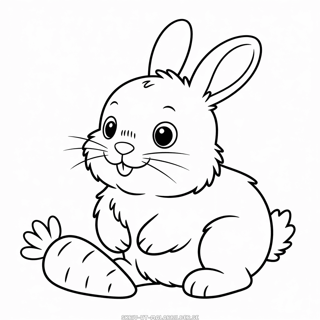 Målarbild Bebebunny med Morot