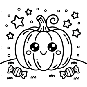 Målarbild Bedårande Söt Halloween