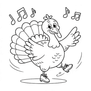 Målarbild Dansande Kalkon